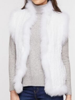 Beautiful White Real Fur Vest - NWOT